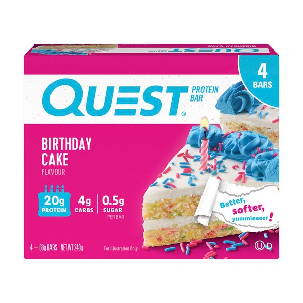 Quest Protein Bar Birthday Cake 4x60g | 240g