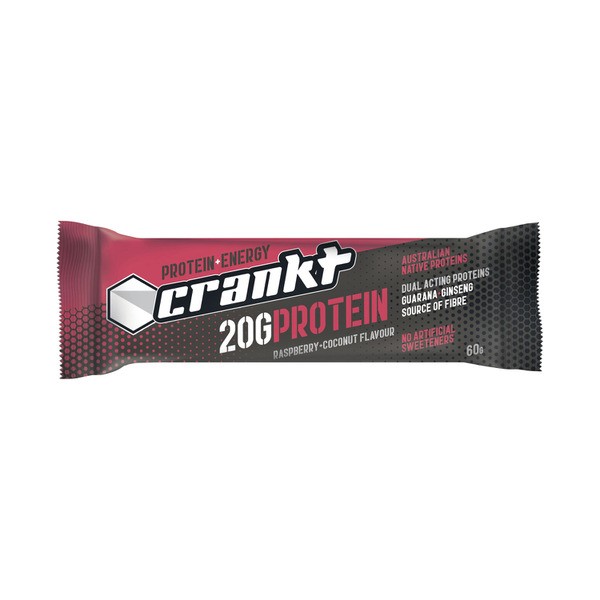 Crankt Protein + Energy Bar Raspberry Coconut | 60g