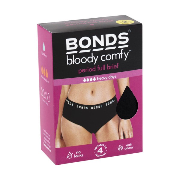 Bonds Bloody Comfy Period Full Brief Heavy Size 18 | 1 pack