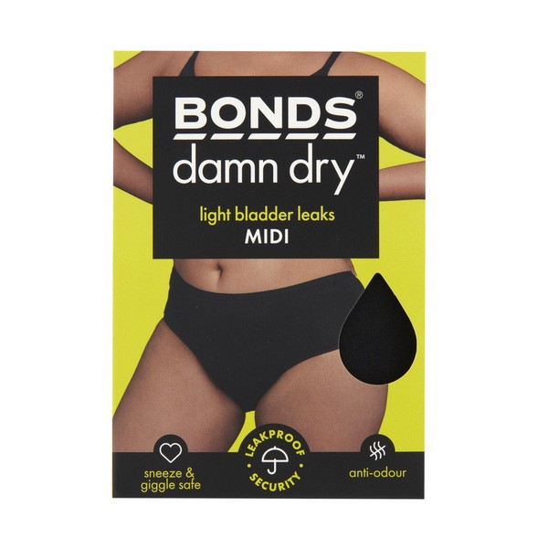 Bonds Womens Damn Dry Underwear Midi Size 16 | 1 pack