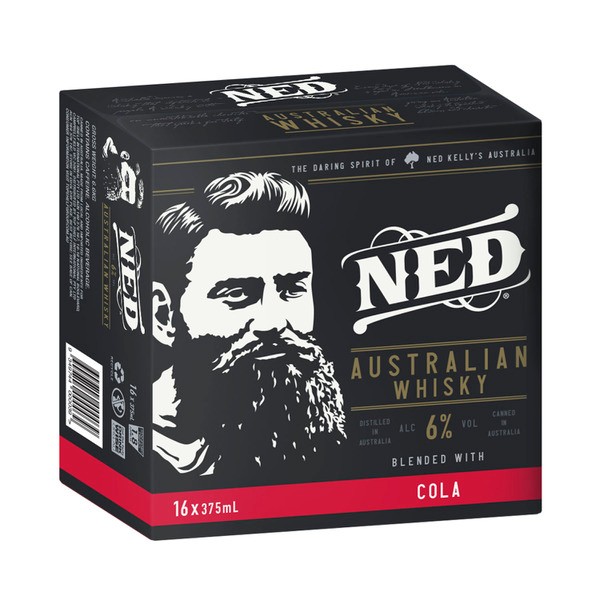 Ned Australian Whisky & Cola Can 375mL | 16 Pack