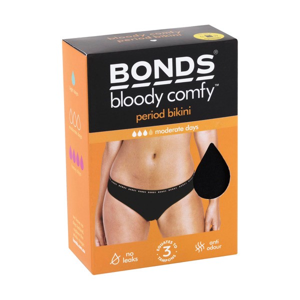 Bonds Bloody Comfy Period Bikini Brief Moderate Size 14 | 1 each