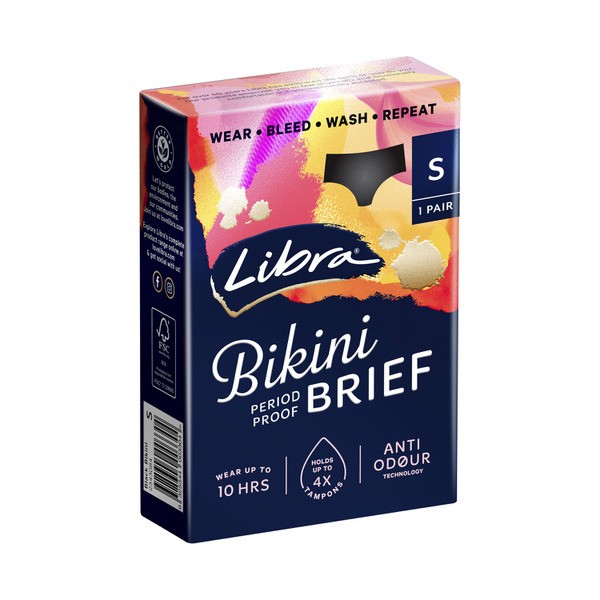 Libra Period Proof Bikini Briefs Size S | 1 each