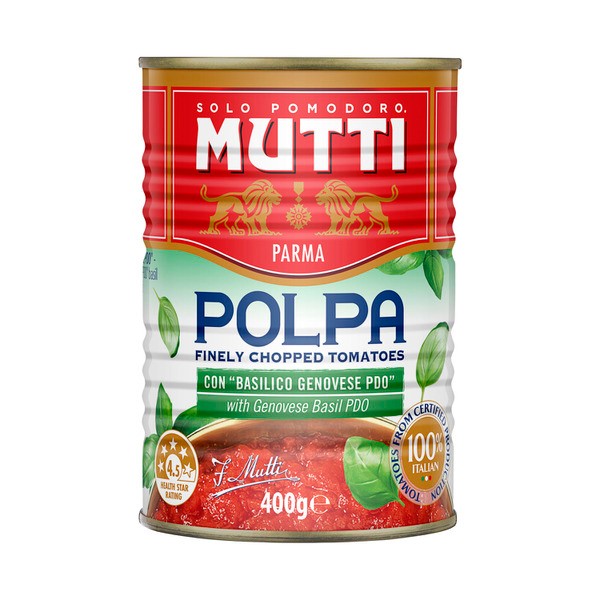 Mutti Polpa Finely Chopped Tomatoes With Basil | 400g