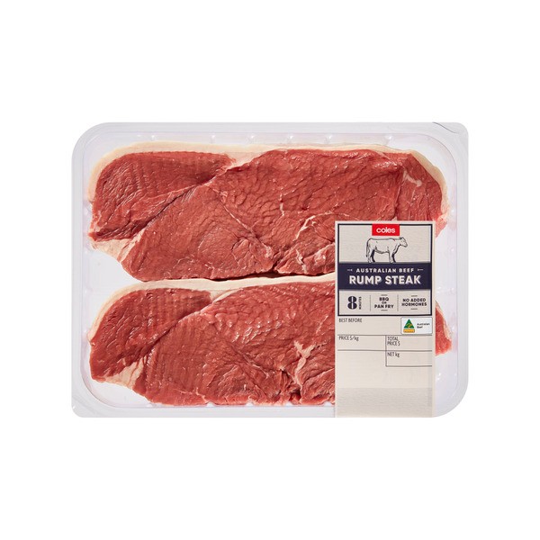 Coles Beef Rump Steak 11X9 | approx. 832g