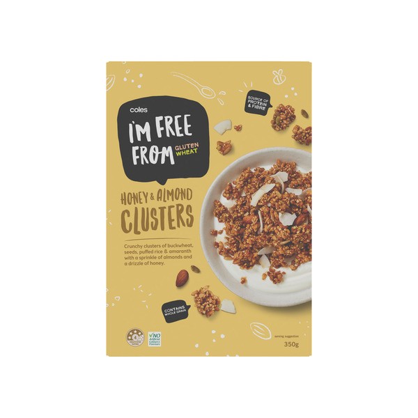 Coles I'M Free From Clusters  Honey & Almond | 350g