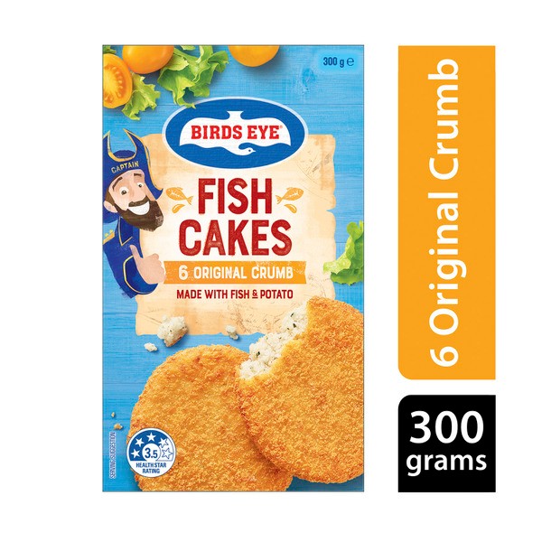 Birds Eye Frozen Crunchy Crumb Fish Cakes 6 pack | 300g