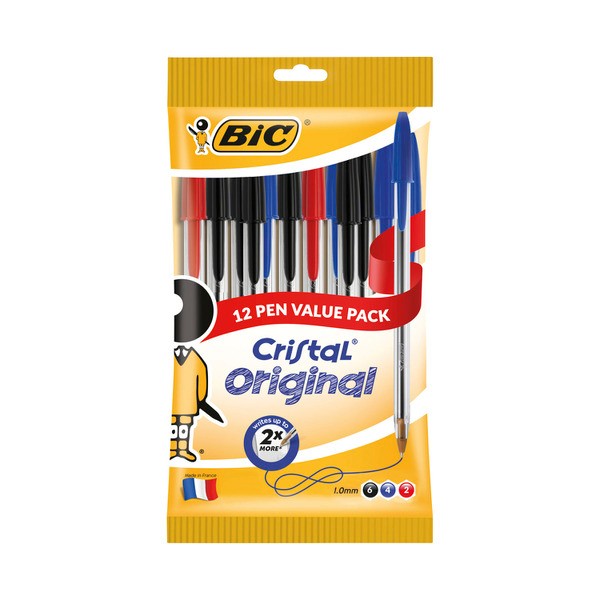 Bic Cristal Original Pens Assorted | 12 pack