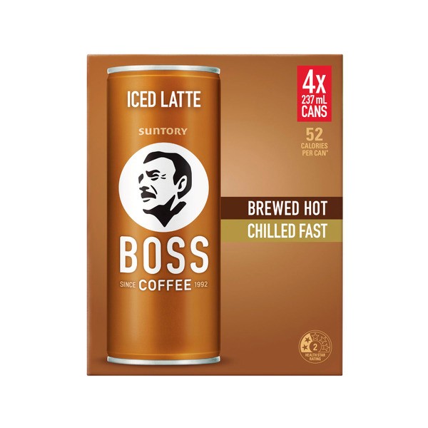 Boss Latte 4x237mL | 4 pack