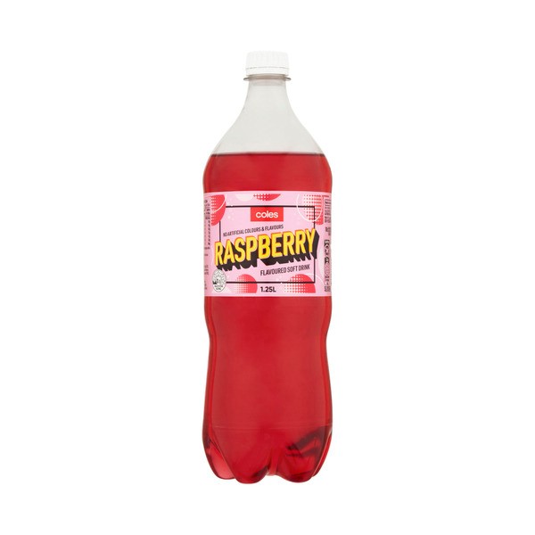 Coles Soft Drink Raspberry | 1.25L
