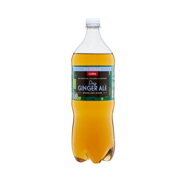 Coles Mixer No Sugar Diet Dry Ginger Ale | 1.25L