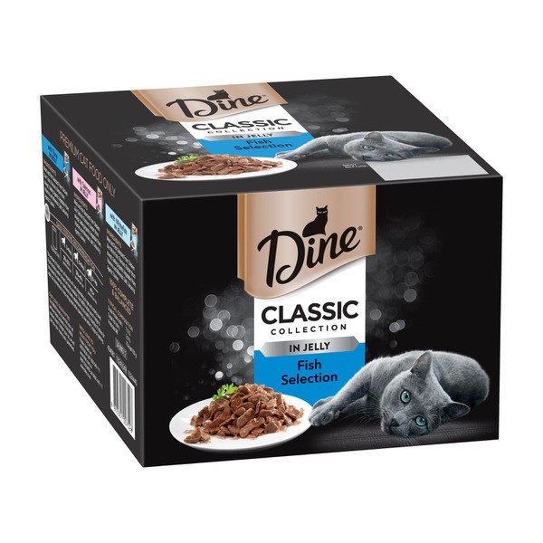 Dine Classic Collections Pouch Cat Food Fish Selection In Jelly 24x85g | 24 pack