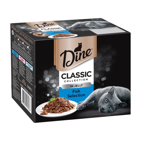 Dine Classic Collection Pouch Cat Food Fish Selection In Jelly 12x85g | 12 pack