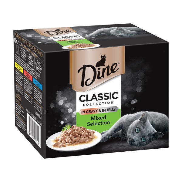 Dine Classic Collection Pouch Cat Food Mixed Selection In Jelly/Gravy 12x85g | 12 pack