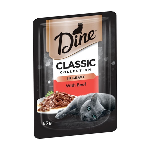 Dine Classic Collection Pouch Beef In Gravy Cat Food | 85g