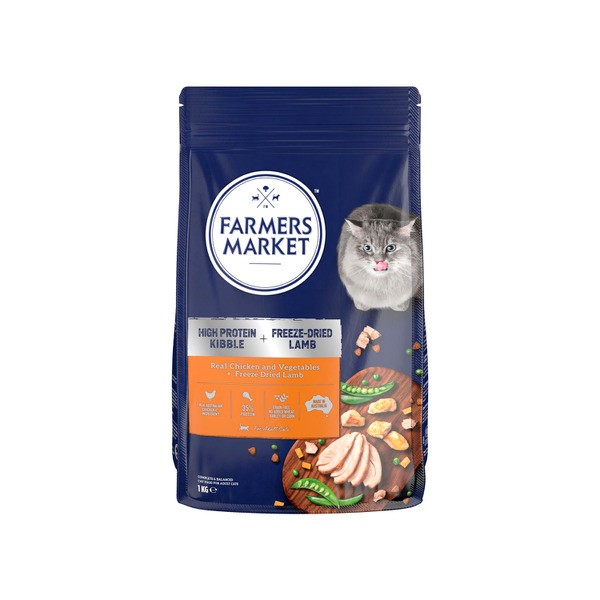 Farmers Market Dry Cat Food Real Chicken Turkey & Vegetables With Freeze Dried Lamb | 1kg