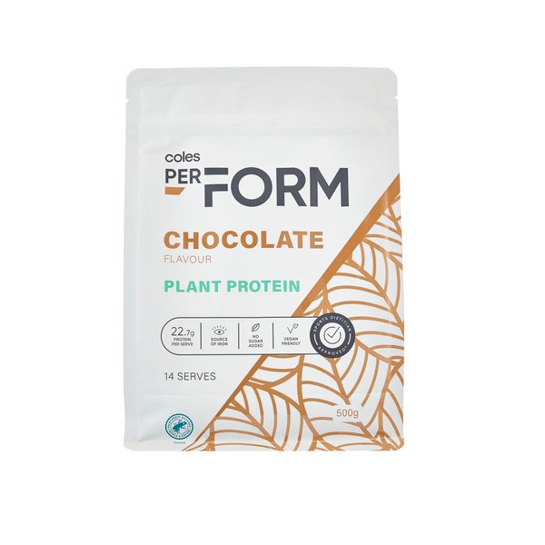 Coles Perform Plant Protein Powder Chocolate | 500g