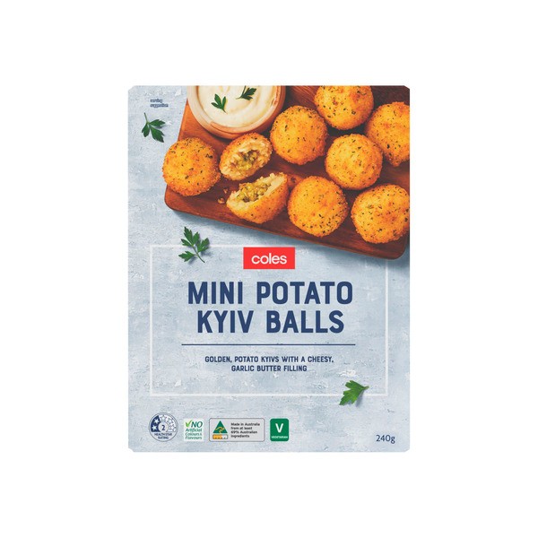 Coles Mini Potato Kyiv Balls With Cheesy Garlic | 240g