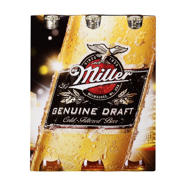 Miller Genuine Draft Bottle 330mL | 6 Pack