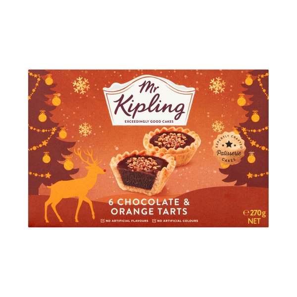 Mr Kipling Chocolate Orange Tart 6 pack | 270g
