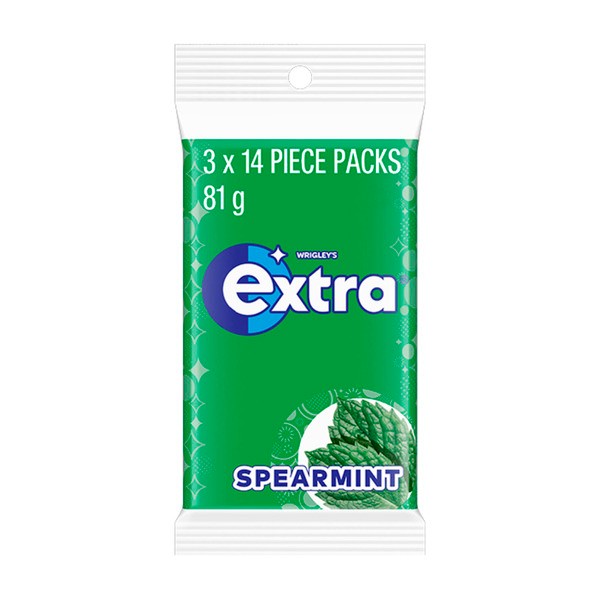 Extra Spearmint Sugar Free Chewing Gum 3x27g | 81g