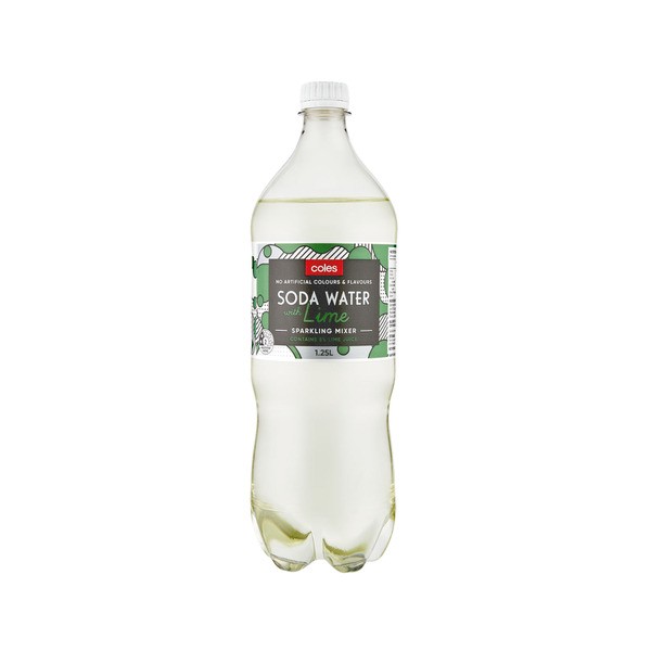 Coles Soda Water With Lime | 1.25L