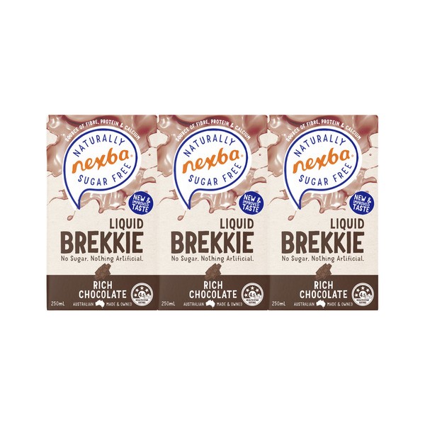 Nexba Liquid Brekkie Chocolate 3x250mL | 750mL