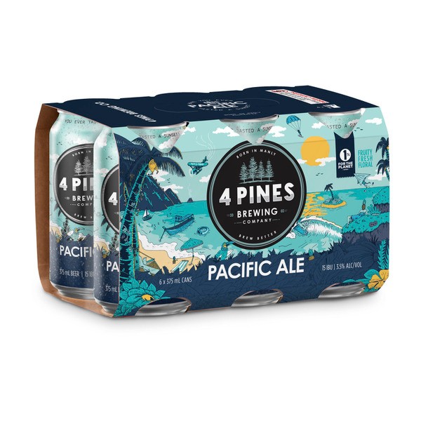 4 Pines Brewing Pacific Ale Can 375mL | 6 Pack
