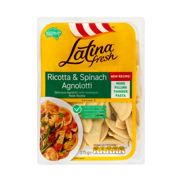 Latina Fresh Ricotta & Spinach Agnolotti | 375g