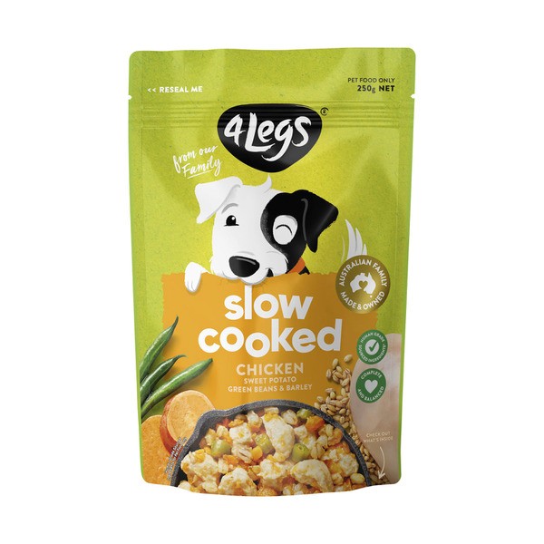 4 Legs Slow Cooked Chicken Sweet Potato Green Beans & Barley Dog Food | 250g