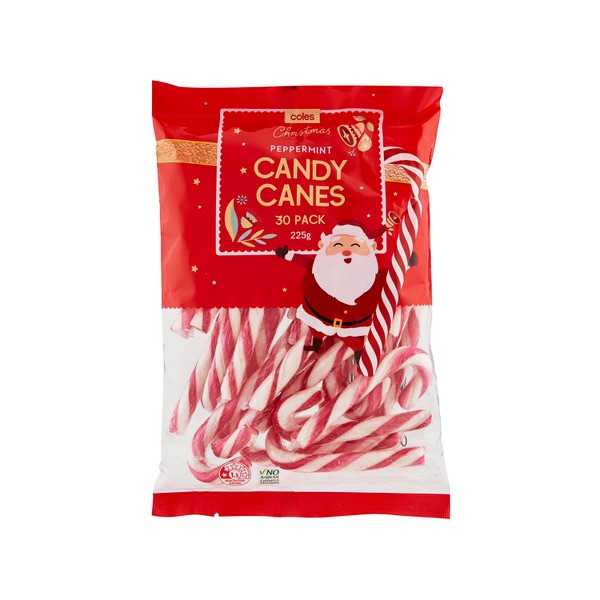 Coles Candy Cane Peppermint 30 Pack | 225g
