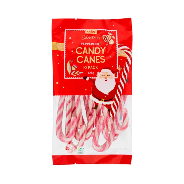 Coles Candy Cane Peppermint 10 Pack | 125g