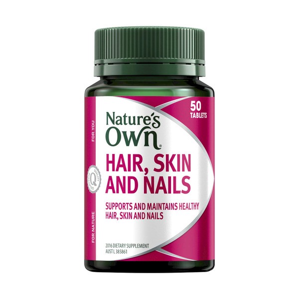 Nature's Own Hair Skin & Nails Tablets with Biotin | 50 pack