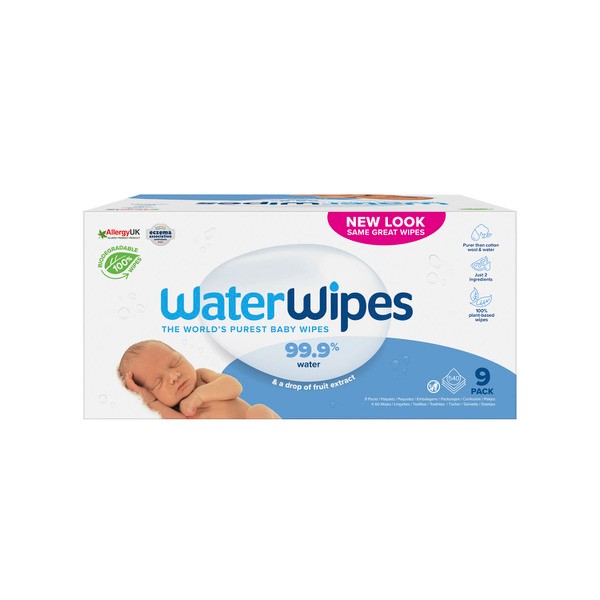 WaterWipes Fragrance Free Sensitive Skin 540 Baby Wipes | 540 pack