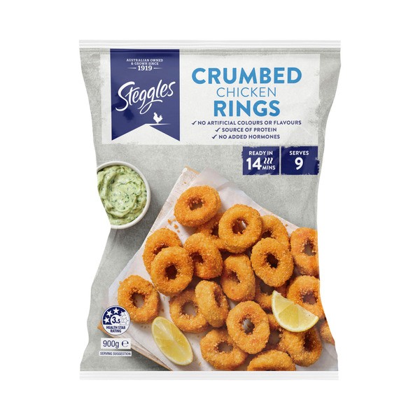 Steggles Chicken Rings Crumbed | 900g