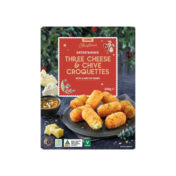 Coles Entertaining Three Cheese & Chives Croquettes 8 Pack | 200g