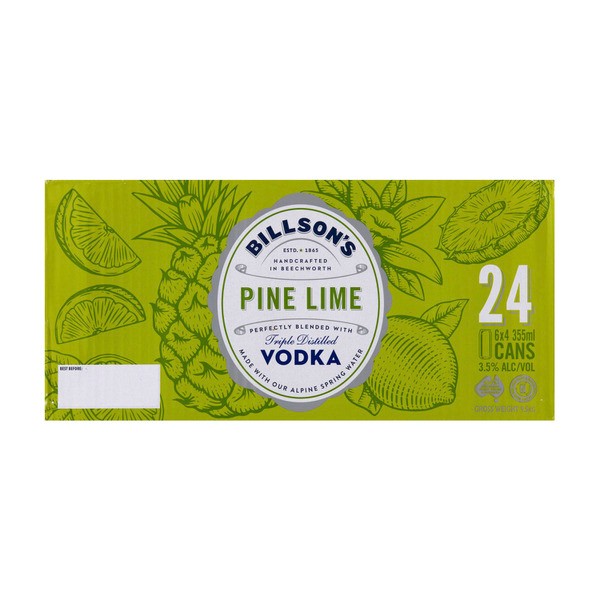 Billson's Pine Lime Mixed Drink 355mL | 24 Pack
