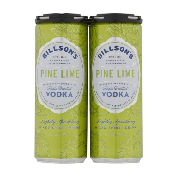 Billson's Pine Lime Mixed Drink 355mL | 4 Pack