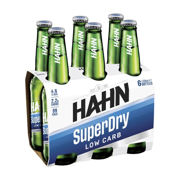 Hahn Super Dry Bottle 330mL | 6 Pack