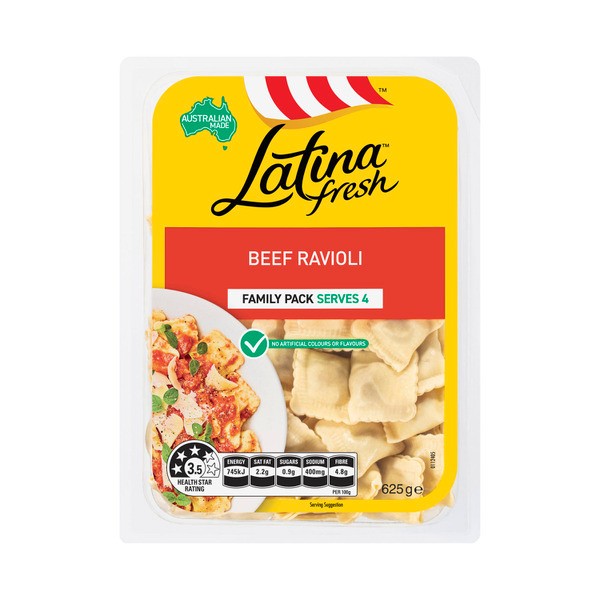Latina Fresh Beef Ravioli Pasta | 625g