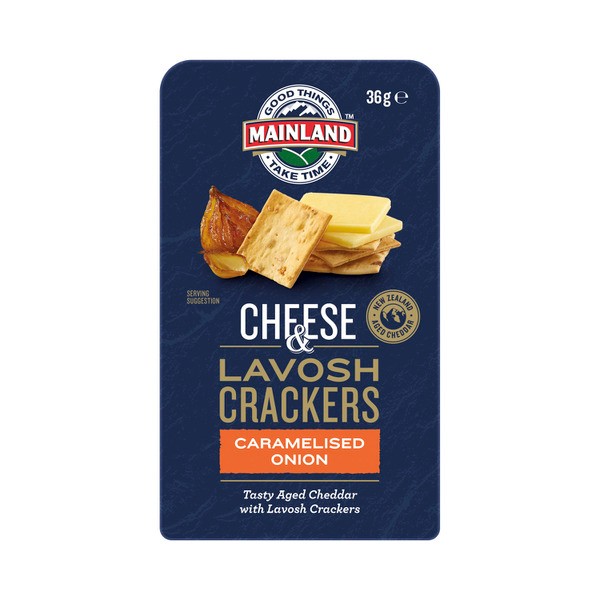 Mainland On The Go Cheese Lavosh & Caramelised Onion | 36g
