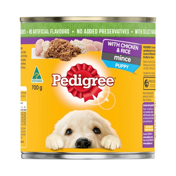 Pedigree Mince With Chicken & Rice Puppy Wet Dog Food Can | 700g