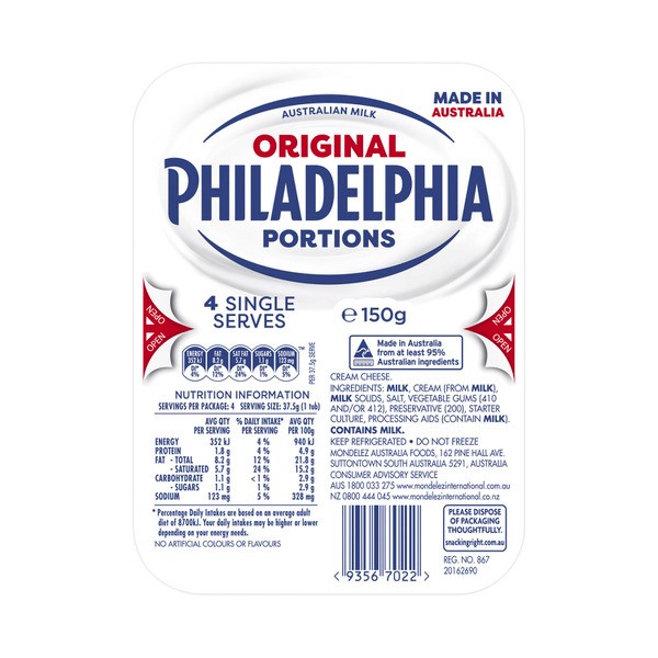 Philadelphia Portions Cream Cheese Original Spread | 150g