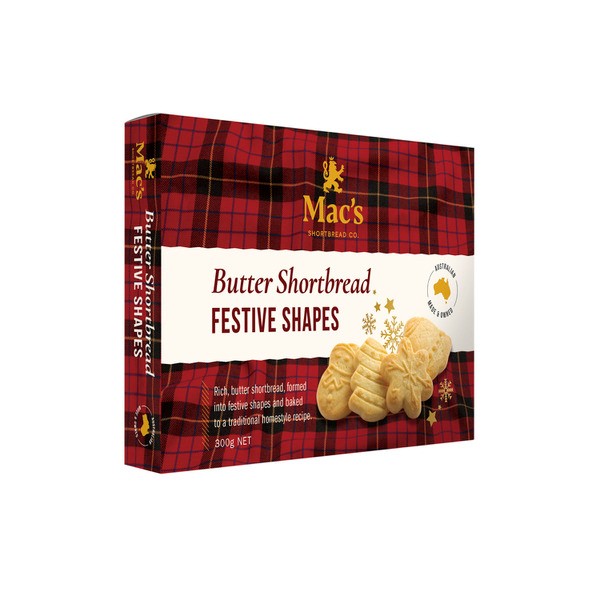 Macs Butter Shortbread Festive Shapes | 300g