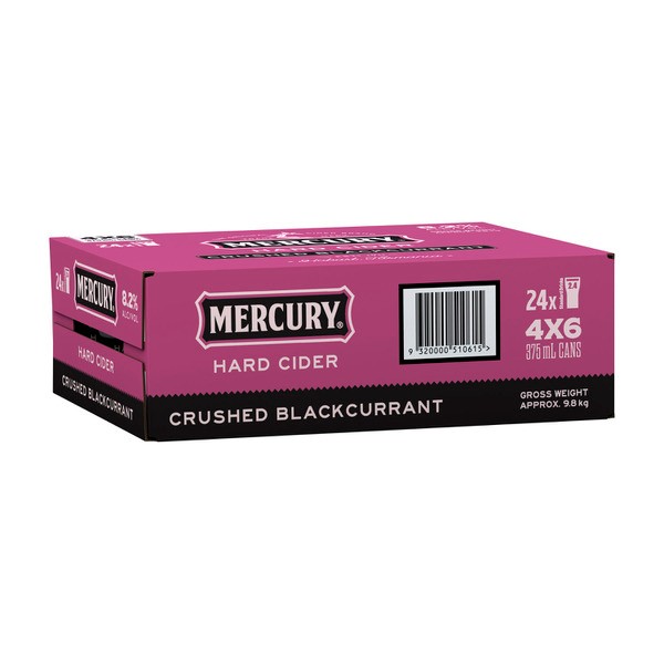 Mercury Hard Cider Blackcurrant Can 375mL | 24 Pack