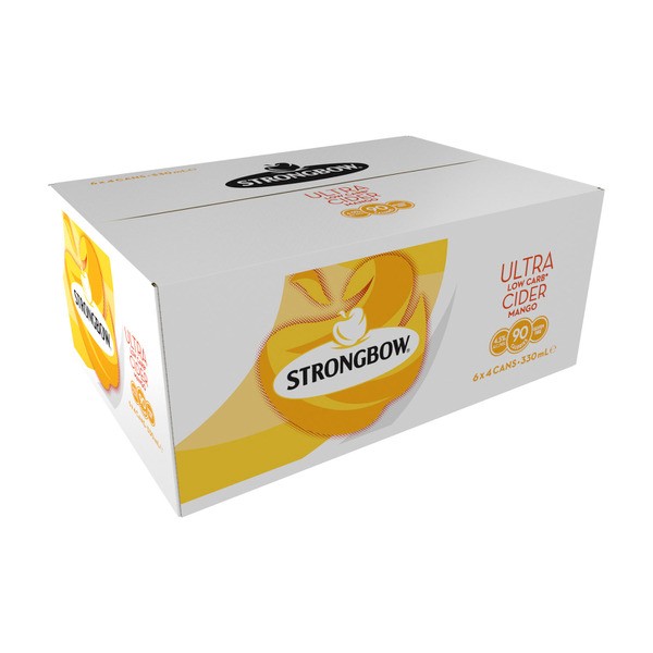 Strongbow Ultra Mango Cider Can 330mL | 24 Pack