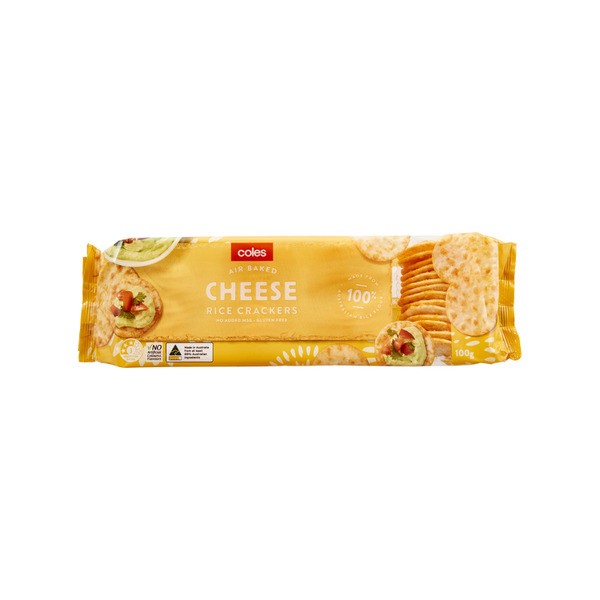 Coles Rice Crackers Cheese | 100g