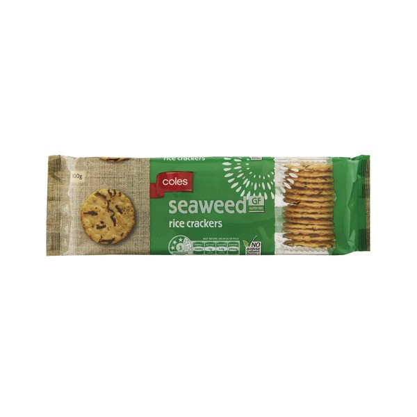 Coles Seaweed Rice Crackers | 100g