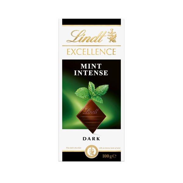 Lindt Excellence Mint Intense Dark Chocolate Block | 100g