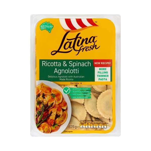 Latina Fresh Ricotta & Spinach Agnolotti | 625g